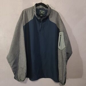 Holloway Raider Pullover Windshirt Mens 3XL Navy Carbon Print 229155 Used Jacket
